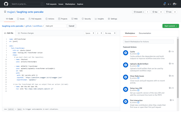 APIMatic Transformer GitHub Action