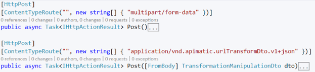 Content-Type based routing