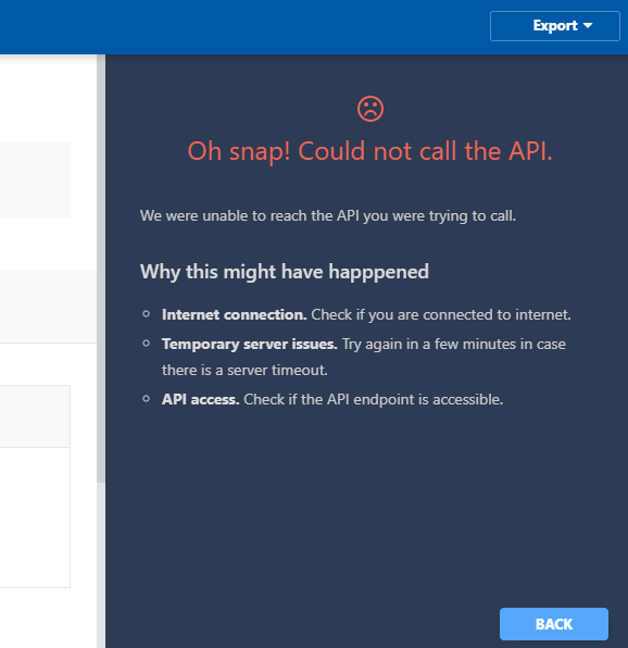 Error message