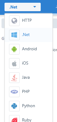 Language drop-down