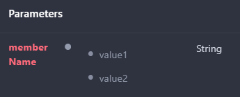 Parameters view in Apiary editor for invalid representation of enums