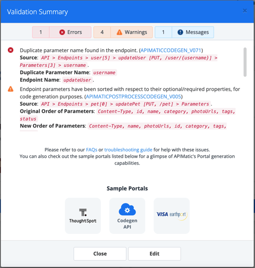 Import Validation Summary