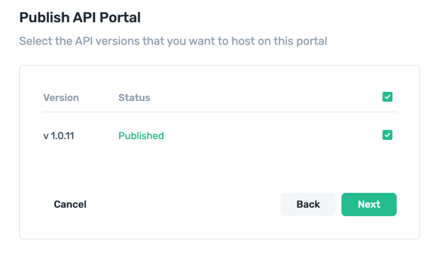 Publish API Portal