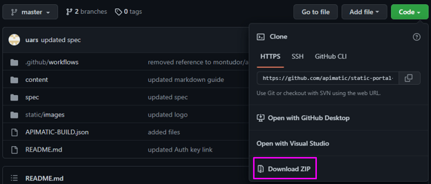 Download the GitHub Repository in a ZIP File