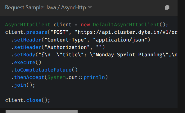 Code Sample