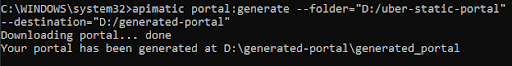 apimatic portal:generate