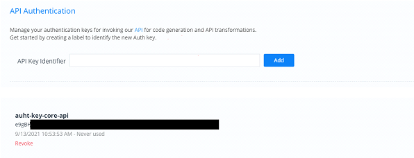 Create Secrets for the API
