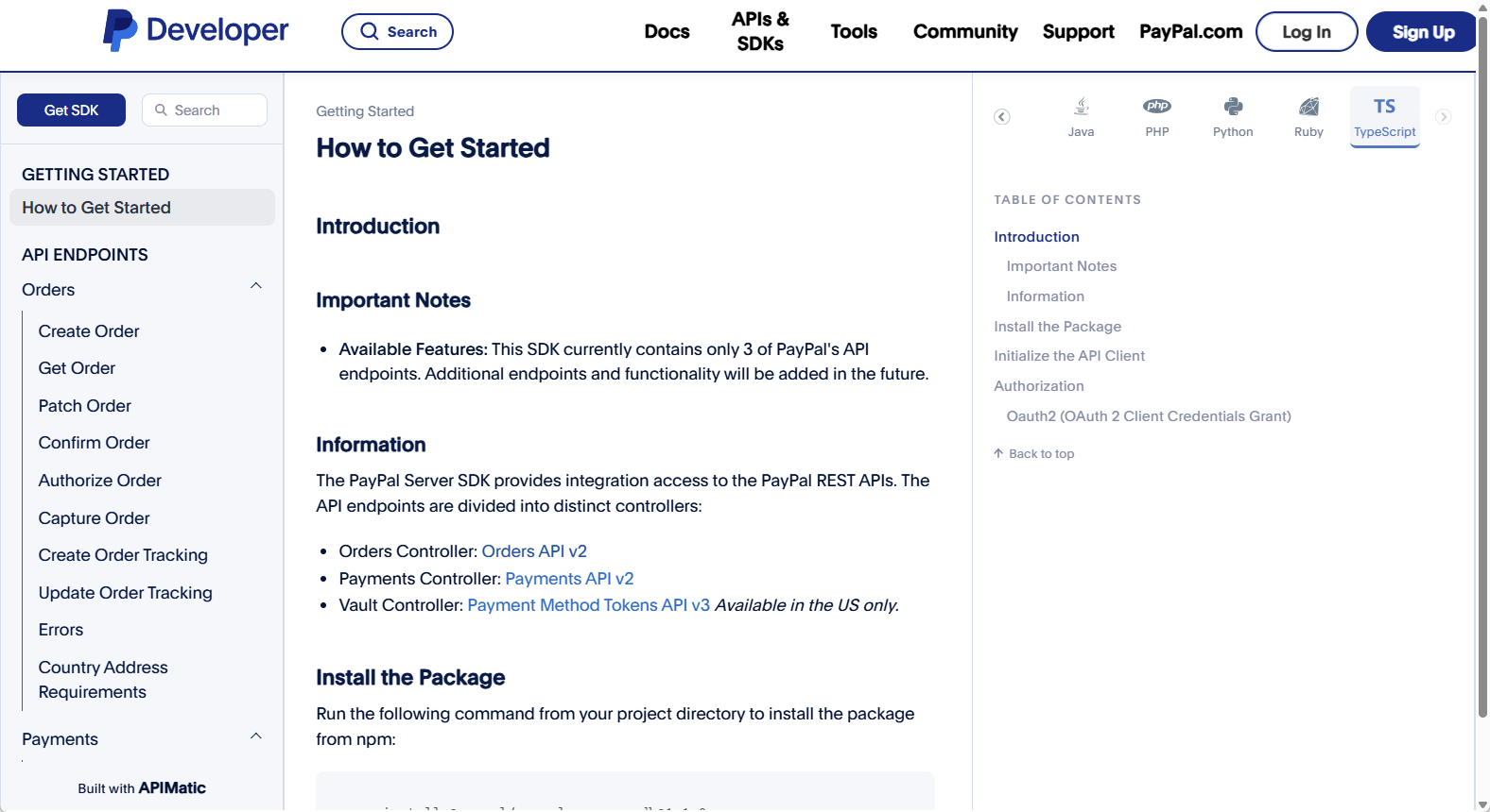 PayPal API Developer Portal
